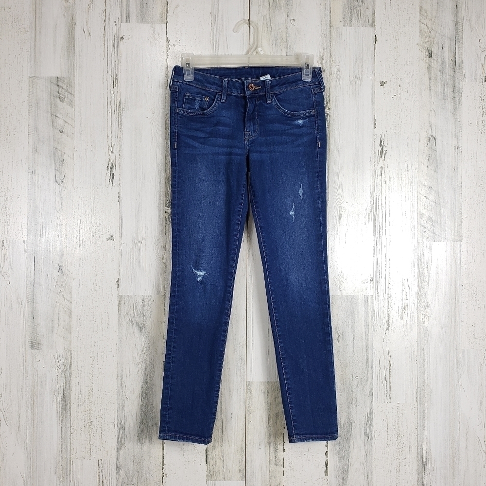 &denim super skinny distressed jeans size 26